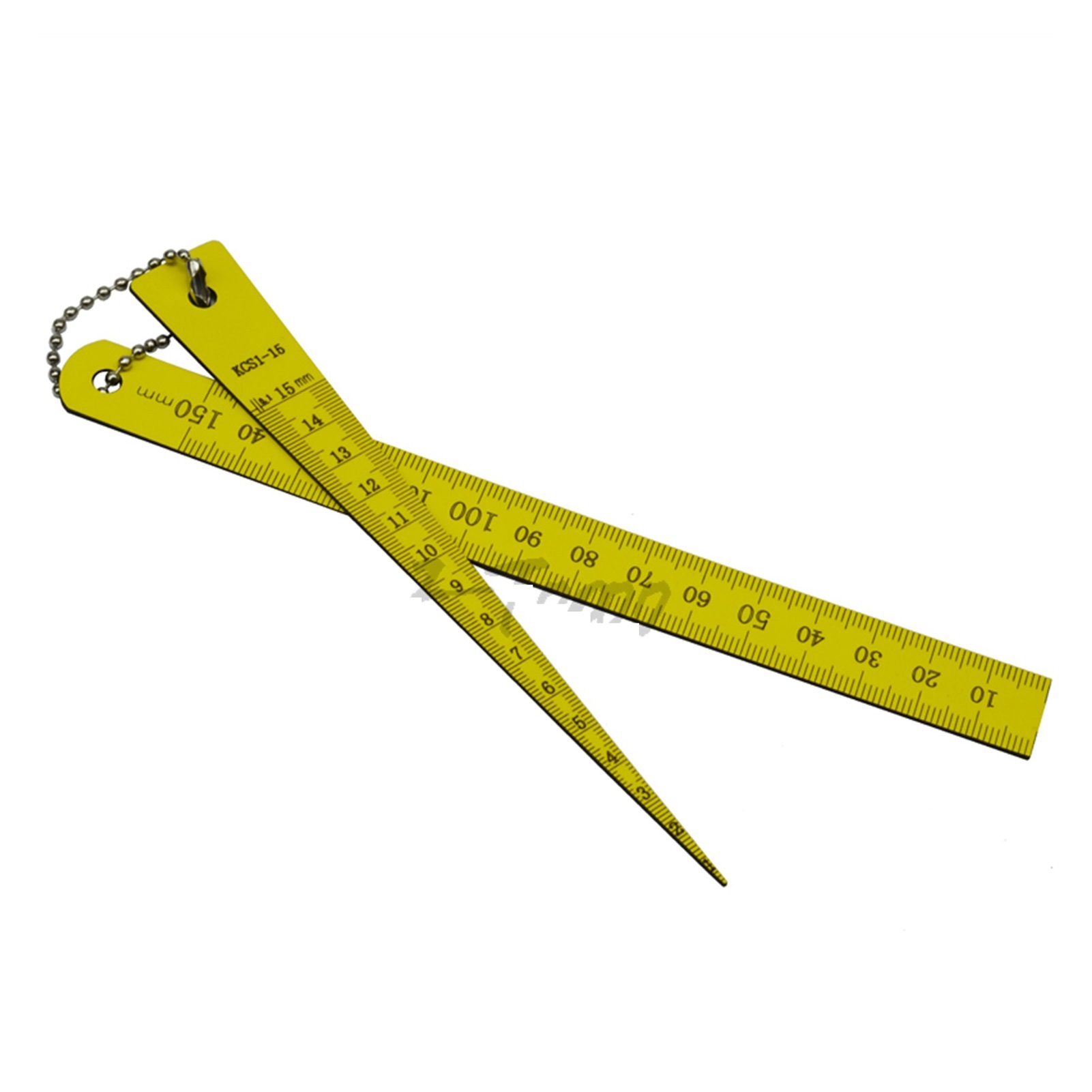 1-15mm plastic Toper Weld Gage with 150mm Straight Scale Inspection Kegelmessgerat combination Taper ruler feeler gauge