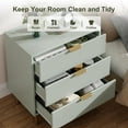 thumbnail image 4 of Huisuilinss 3 Drawer Dresser For Bedroom,Wood Chest Of Drawers,Nightstand Bedside Table,Modern End Table Storage Organizer With Gold Handle And Large Drawer For Living Room Hallway Entryway, 4 of 8