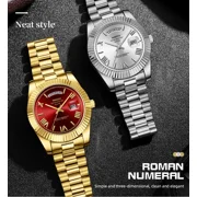 NIBOSI Mens Luxury Simple Business Temperament Automatic Calendar Waterproof Quartz Watch