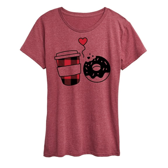 Instant Message - Coffee And Donut - Women's Short Sleeve Graphic T-Shirt