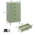 thumbnail image 2 of Fluted 5 Drawer Dresser for Bedroom, 48" Tall Modern Chest of Drawers with Deep Drawers and Wide Top, Wooden Dresser Organizer for Living Room, Hallway, Kids Room, 2 of 8