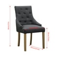 thumbnail image 4 of Set of 2 Tufted Chair Dine Chair Upholstered Dining Chair Solid Wood Legs Upholstered Stools Dining Living Room Hotel Restaurants Meeting, 4 of 10
