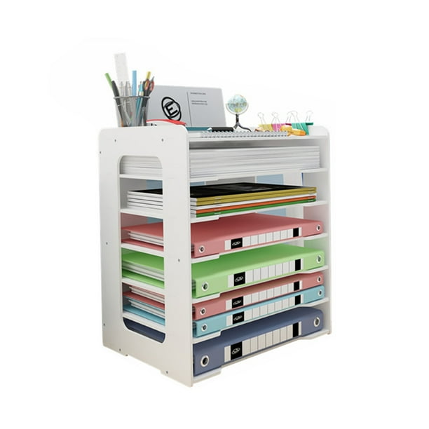 Organización de papel para el escritorio, archivador de escritorio, bandeja para cartas de escritorio y bandeja de papel A4, bandeja para documentos para el hogar, la oficina, la escuela