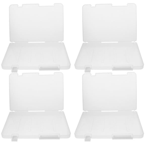 Masteelf 4pcs Documents Box Letter Paper Storage Box A4 File Portable Box A4 Files Paper Storage Organizer