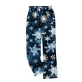thumbnail image 6 of Tnhcen Women's Christmas Flannel Pajama Pants Soft Warm Sleepwear Elastic Waist Drawstring Pockets Casual Lounge Wear Christmas Print Winter Warmth for Women S-2XL, 6 of 6