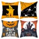 thumbnail image 1 of Funda De Almohada De Halloween Funda De Almohada Estampada De Calabaza De Araña Funda De Cojín De Lino Para Sofá Cama Decoración Del Hogar 4 Uds Inevent HA039748-01, 1 of 6