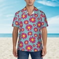 thumbnail image 4 of Haiem Daisies Flowers Printed Hawaiian Shirt for Men - Men’s Casual Beach Summer Shirts - Stretch Fabric with Modern Fit-Large, 4 of 9