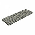 thumbnail image 1 of Damask Bench Pad, Victorian Style Baroque Classic Pattern with Ornamental Floral Leaves Image, HR Foam Cushion with Decorative Fabric Cover, 45" x 15" x 2", Charcoal Grey Cream, by Ambesonne, 1 of 3