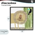 thumbnail image 4 of Stupell Industries Contemporary Lion with Bamboo Trees & Toucan Black Framed Giclee Art, 12 x 12, by Carla Daly, 4 of 8