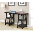 thumbnail image 2 of Convenience Concepts Designs2Go Bureau Tréteau Double, Fini Bois Noir, 2 of 5
