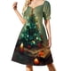 thumbnail image 1 of Árbol de Navidad Vestido navideño con mangas recortadas Vestidos elegantes Ropa de mujer Venta, 1 of 7