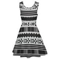 thumbnail image 5 of 2024 Abstract Ethnic Aztec Dress Black And White Dresses High Waist Korean Fashion Graphic Skate Dress Women Oversized Vestidos, 5 of 6