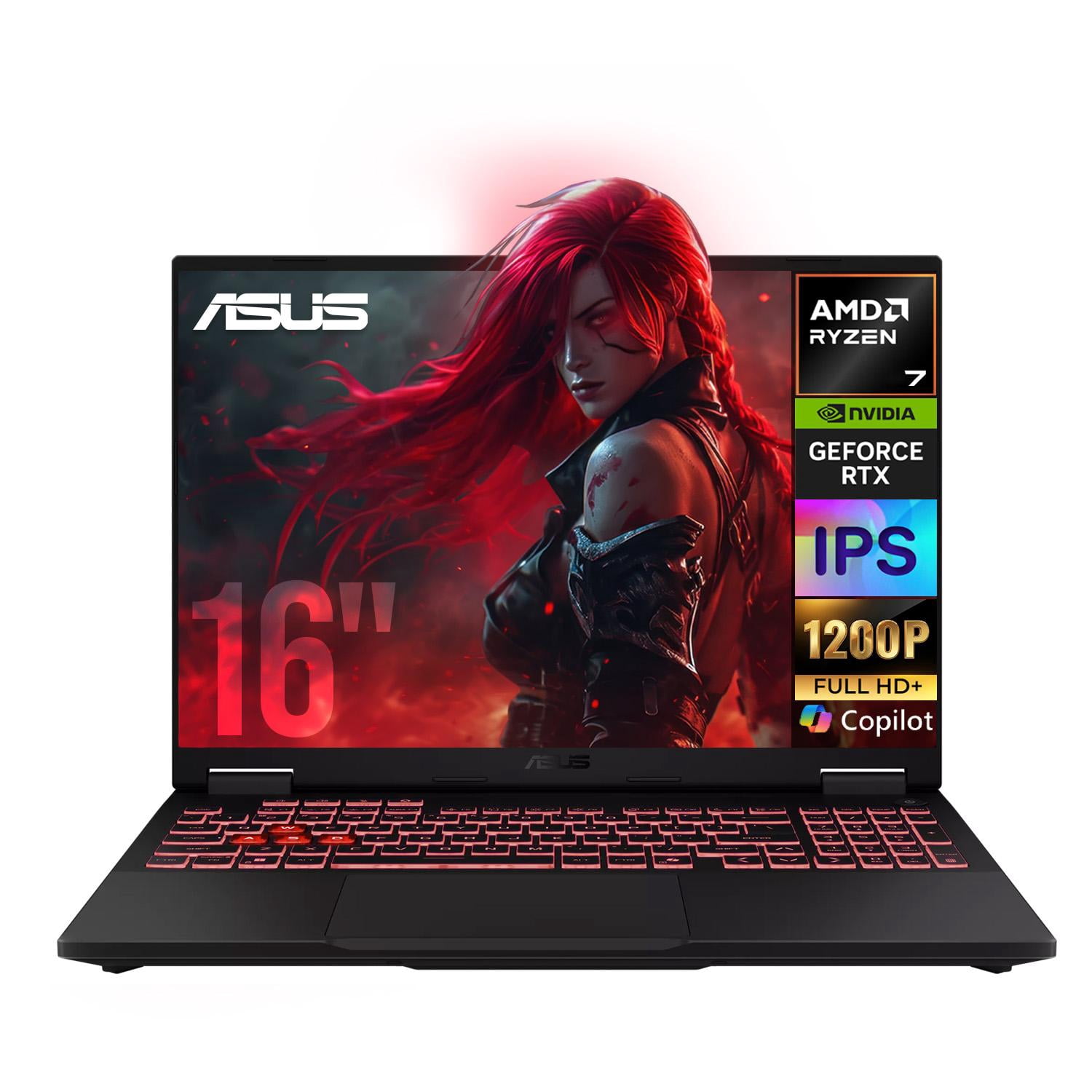 Laptop IA Gamer ASUS TUF Gaming A16 Nvidia GeForce RTX 5060 8GB DLSS Ryzen 7 260 NPU 64GB 1TB 16" IPS FHD+ 165Hz Teclado Ingles