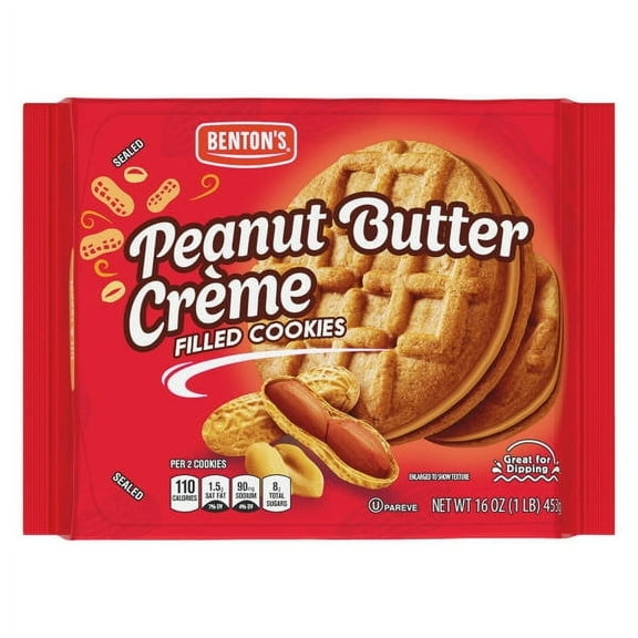 Peanut Butter Crème Sandwich Cookies, 16 oz- Pack of 2