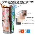 thumbnail image 7 of 20 Oz Pink Beagle and Flower Coffee Tumbler Double Wall Insulated Stainless Steel Water Bottle | Metal Reusable Thermoses Flask with Cup Cap | Leak & Sweat Proof with Anti-Dust Lid, 7 of 7