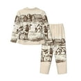 thumbnail image 2 of Bingfone Womens Pajama Sets Cows On The Farm Print,Long Sleeve Loungewear Pajamas Set-X-Large, 2 of 9