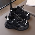 thumbnail image 6 of CAUYDY Toddler Boys Black Lace Up Sneakers Breathable Mesh Athletic Running Shoes Non Slip Lightweight Sport Shoes for Kids Outdoor Play(L101-Black,8.5), 6 of 6