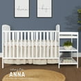 thumbnail image 3 of Dream On Me Anna 3-in-1 Convertible Crib with Changing Table White, Changing Pad Included, Converts from Baby Crib to Toddler Bed, Day Bed and Kids Sofa, Three Adjustable Mattress Height Positions, 3 of 10