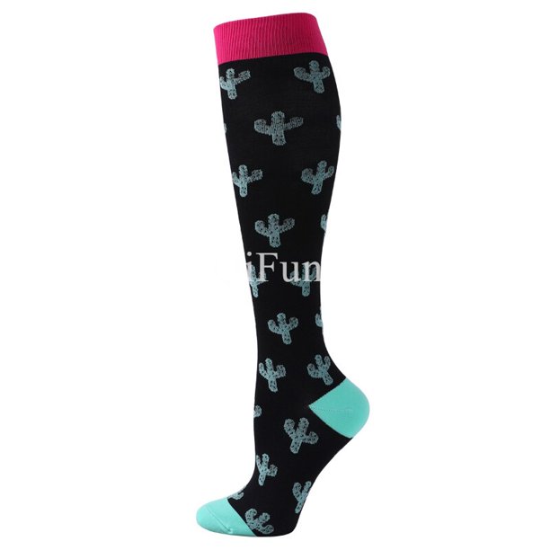Calcetines de compresión de 58 estilos aptos para Edema médico Diabetes venas varicosas calcetines al aire libre hombres mujeres correr senderismo calcetines deportivos Tan Jianjun unisex