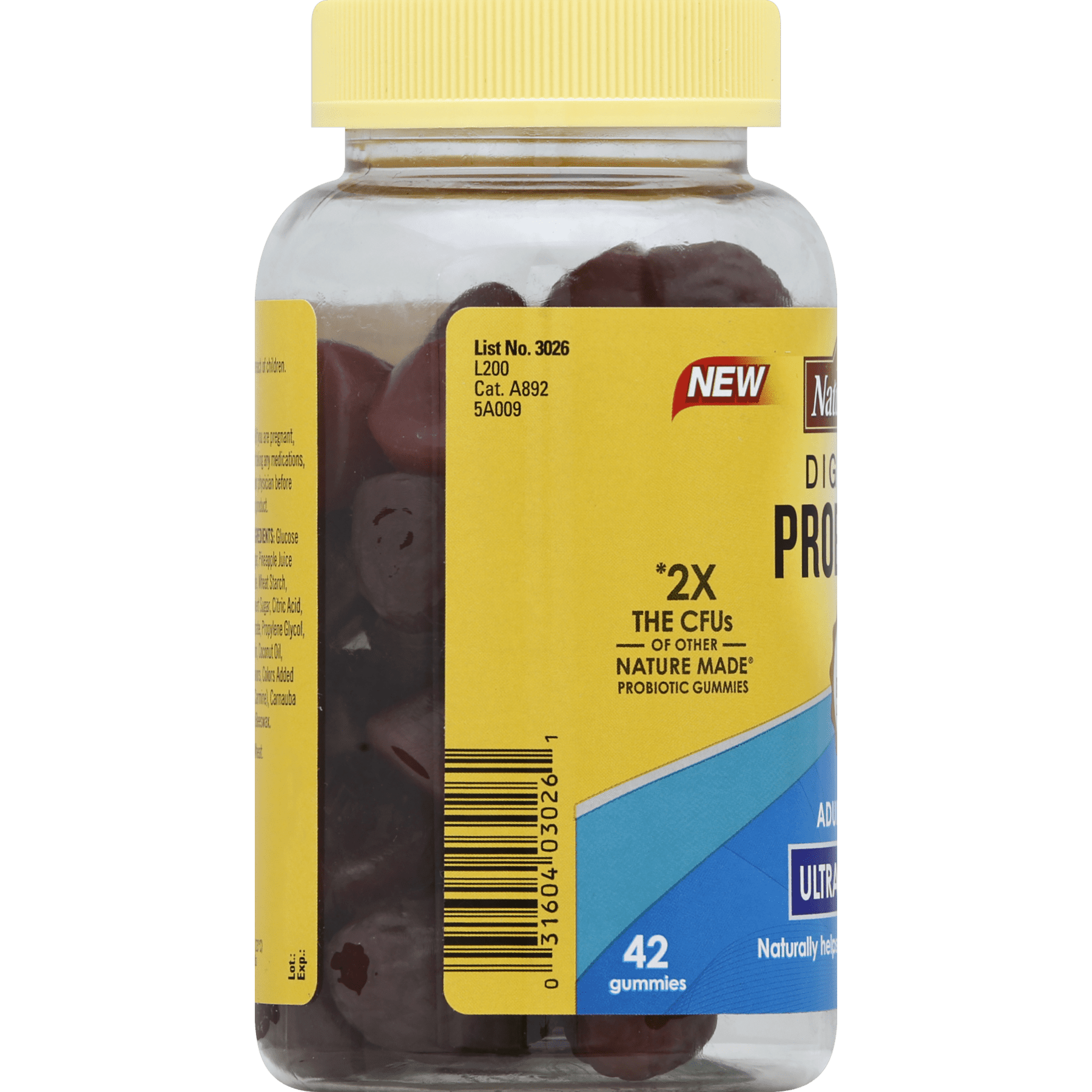 Nature Made Probiotics Digestive Ultra Strength Adult Gummies Raspberry Cherry 42 0 Ct Walmart Com Walmart Com