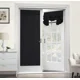thumbnail image 5 of Juego de 2 cortinas para puertas francesas, parte trasera autoadhesiva, color negro, 66 x 203 cm, 5 of 6