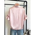 thumbnail image 2 of Women's Button Front Shirt with Collar and Ruffle Sleeves Short Sleeve Top for Summer Office Daily Wear, 2 of 4