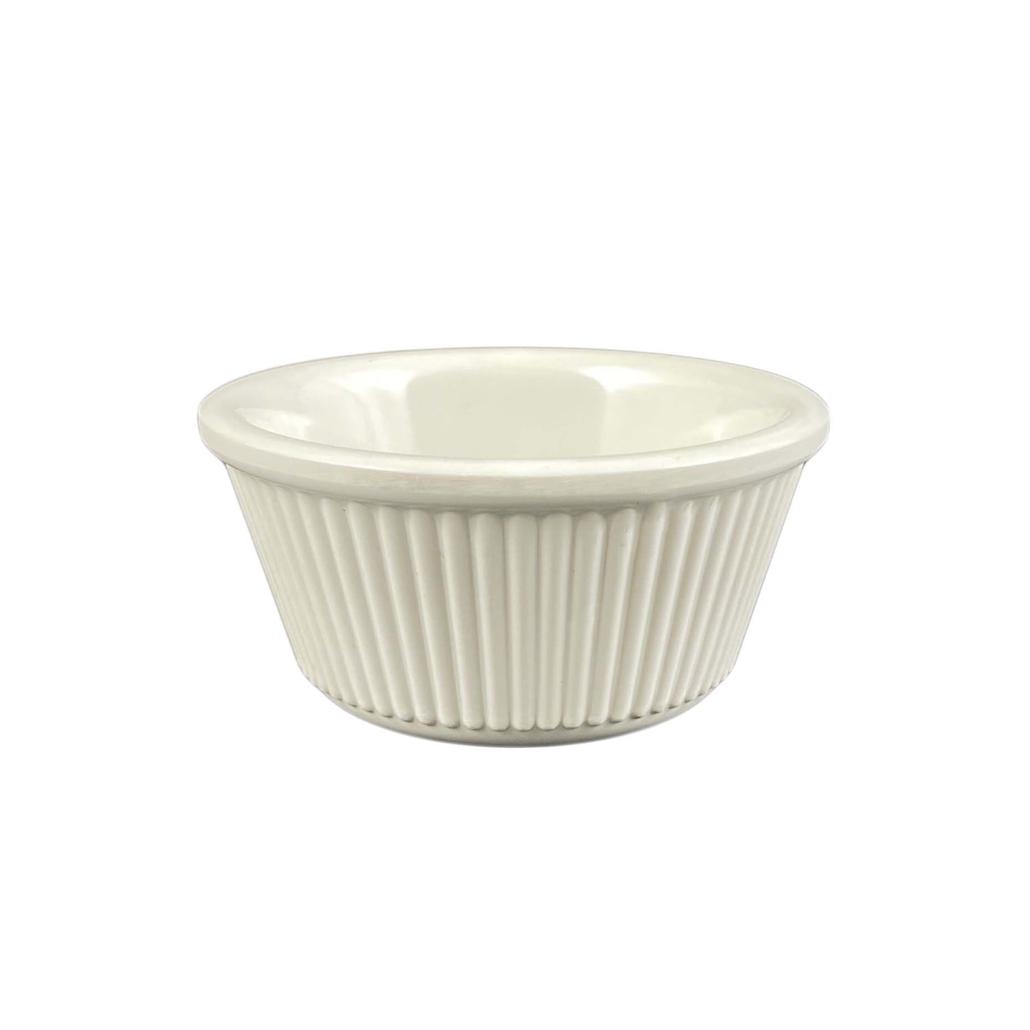 3 Oz. Fluted Ramekin, Bone, Melamine,Pack of 6