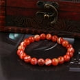 thumbnail image 2 of K-KED Natural Carnelian Red Agate Bracelet 8mm Beaded Healing Reiki Stretchy Bracelet, 2 of 2