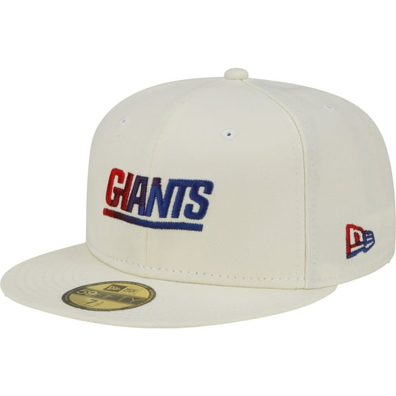 Men's New Era Cream New York Giants Chrome Color Dim 59FIFTY Fitted Hat