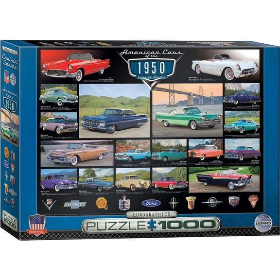 American Cars of the 1950s 1000-Piece Puzzle