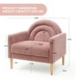 thumbnail image 2 of Relax & Rejuvenate Stylish Rainbow Design Linum Linen Loveseat, Pink, 2 of 10