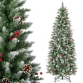 thumbnail image 4 of Costway Árbol de Navidad artificial preiluminado de 180 cm con 618 puntas de ramas nevadas y 280 luces LED, 4 of 5
