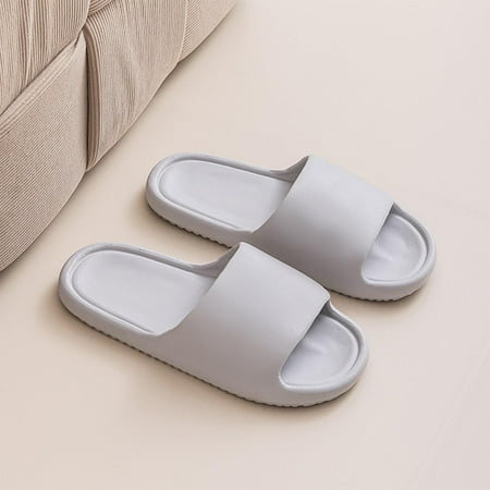 

HaiMao Slippers Cloud Slides for Women Clearance Men Pillow Slippers Non Slip Bathroom Shower Sandals Cushioned Indoor Outdoor Beach Slides Gray 45