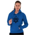 thumbnail image 4 of Triangle Eye Star Symbolic Spirit Unisex Plus Fleece Graphic Hoodie Brisco Brands 2X, 4 of 5