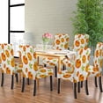 thumbnail image 2 of Orange Pumpkin Chair Covers Halloween High Chair Cover Set of 6 Autumn Pumpkins Bright Trendy Washable Stretch Removable Slipcovers for Kitchen Dining Room Hotel, 2 of 6