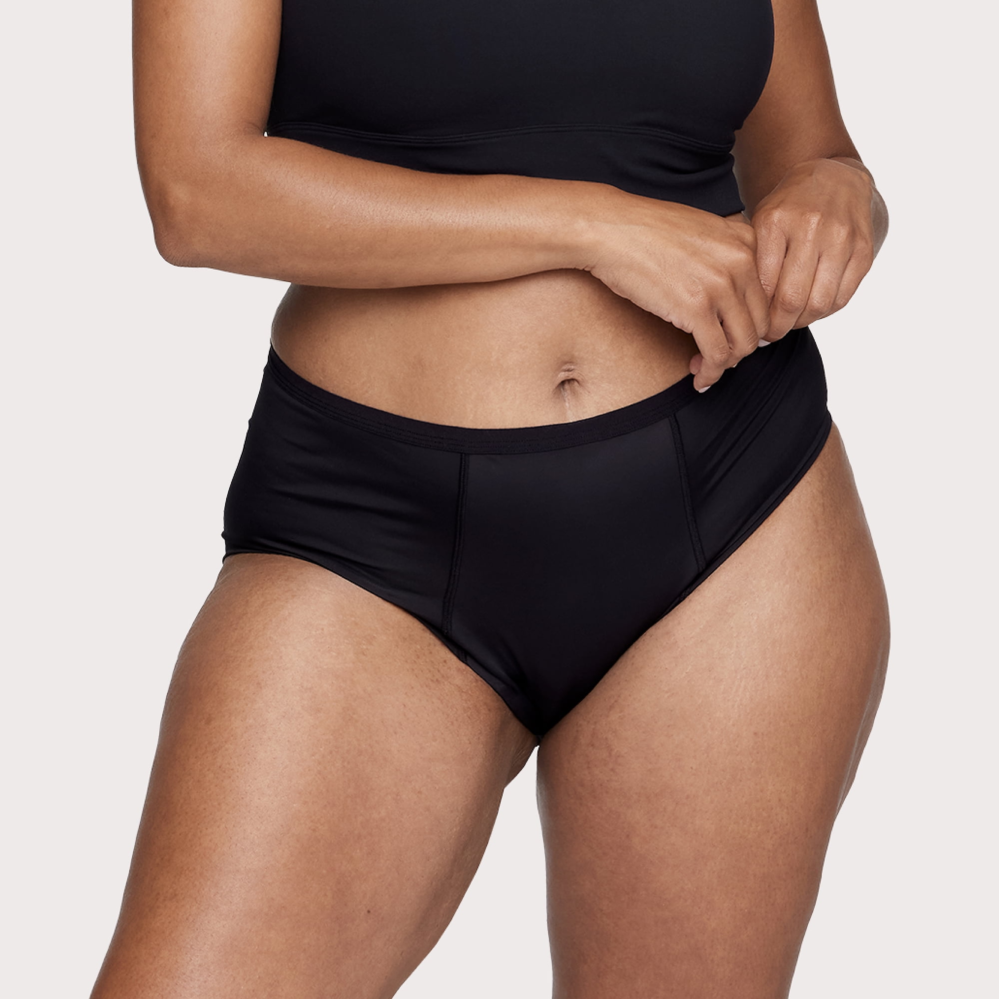 (2 pack) Proof Women's Overnight Absorbency, High Rise Period Underwear, Black, Choose Your Size