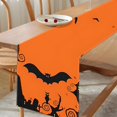 thumbnail image 5 of Halloween Table Runner, Halloween Runner for Table, Black Orange Bat Tablerunners, Dining Home Holiday Party Mesa Tablerunner Decor, Orange Cloth Tables Placemats, 5 of 6
