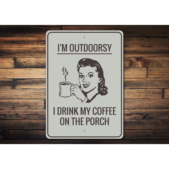 Funny Outdoors Novelty Decor, Metal Wall Sign - 10x14 Inches