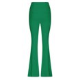 thumbnail image 4 of Fartey Women's Bootcut Yoga Pants Tummy Control Flare Leggings Solid Color High Waisted Bootleg Yoga Pants Tummy Control Work Pants Green M, 4 of 5