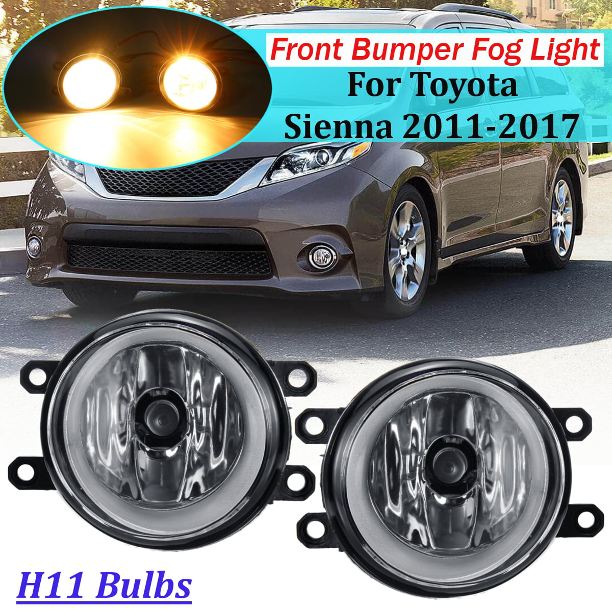 Fog Light Driving Lamps Left Right Side For Toyota Camry Corolla Yaris Lexus 