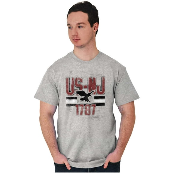 New Jersey Vintage Bald Eagle Cool Men's Graphic T Shirt Tees Brisco Brands S