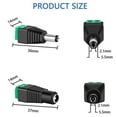 thumbnail image 4 of 10PCS CCTV 12V DC Male/Female Power Connector Adapter Plug Cable 5.5*2.1mm Female, 4 of 6