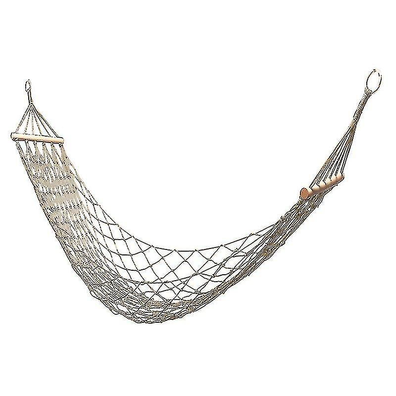 Cotton Rope Hammock Hanging Net Hammock For Indoor Or Outdoor White Walmart