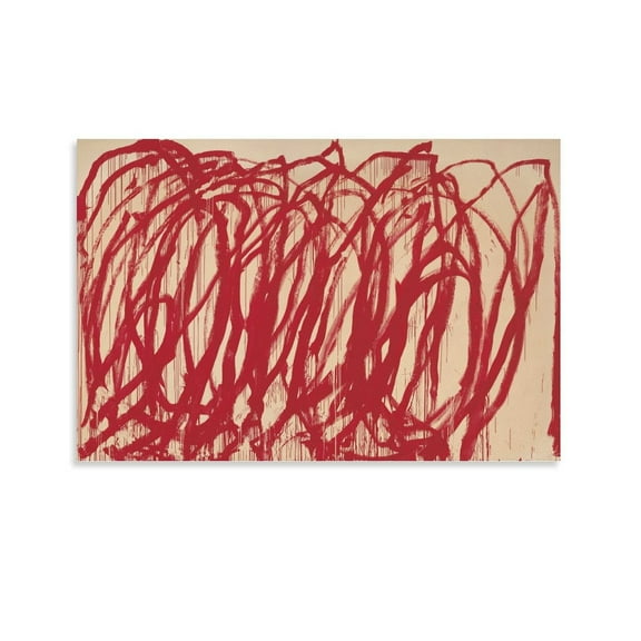 Cy Twombly Print Wall Art《Untitled 4》Paintings Poster Canvas Art Poster and Wall Art Picture Print Modern Family bedroom Decor Posters 12x18inch(30x45cm)