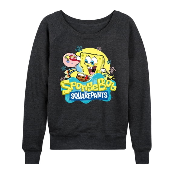 SpongeBob SquarePants - SpongeBob and Gary - Women's Lightweight French Terry Long Sleeve Shirt