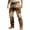 Khaki, variant on BUWTTED Mens Slacks Western Cargo Casual Work Trousers with Multiple Utility Pockets Outdoor Daily Wear Khaki Pants L
