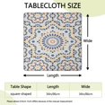 thumbnail image 2 of Colorful Boho Flowers Pattern Tablecloth with Stretch Fit for 34x34 Inch Dining Tables, 2 of 6