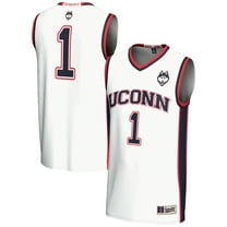 Male GameDay Greats #1 White UConn Huskies Lightweight Basketball Jersey