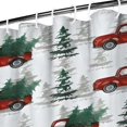 thumbnail image 3 of Red Christmas Truck and Tree Pattern Shower Curtain 36"x72" ,Bathroom Decorative Shower Curtains Set with 12 Hooks,Modern Waterproof Washable Shower Curtain, 3 of 6