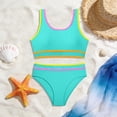 thumbnail image 6 of Mceream Girls Swimsuit Two Piece Adjustable Tank Top with Boy Shorts Boho Summer Tankini Swimsuits Ruched Bathing Suit Teen Beach Swimwear 7-16 Years, 6 of 6
